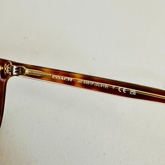 NEW COACH WOMEN'S 56MM DARK TORTOISE CANARY SUNGLASSES HC8381F-57563J-56 - Picture 8 of 13